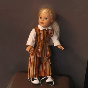 18 inch doll pant suit with sneakers